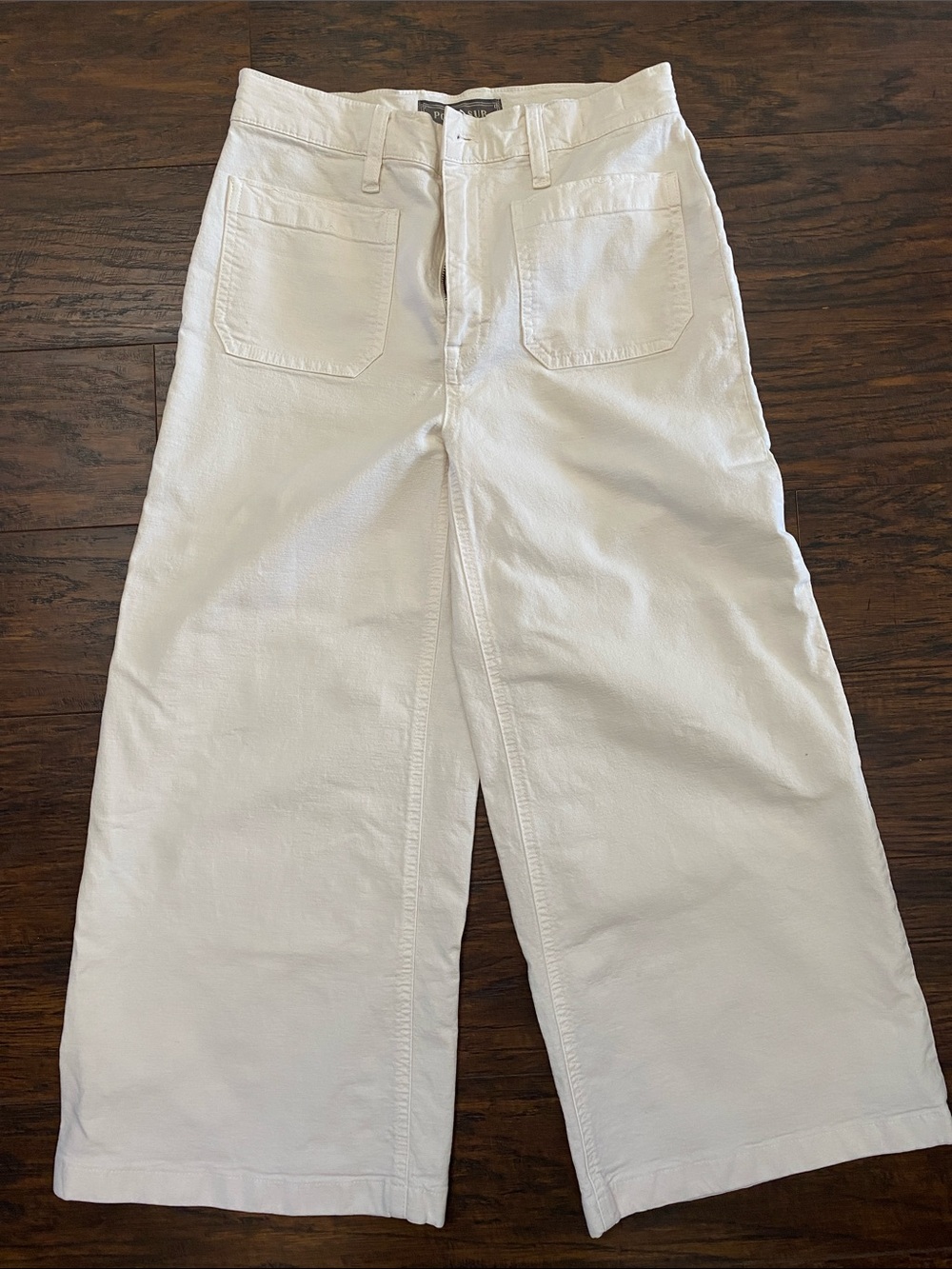 J. Crew White Wide-Leg Women's Pants